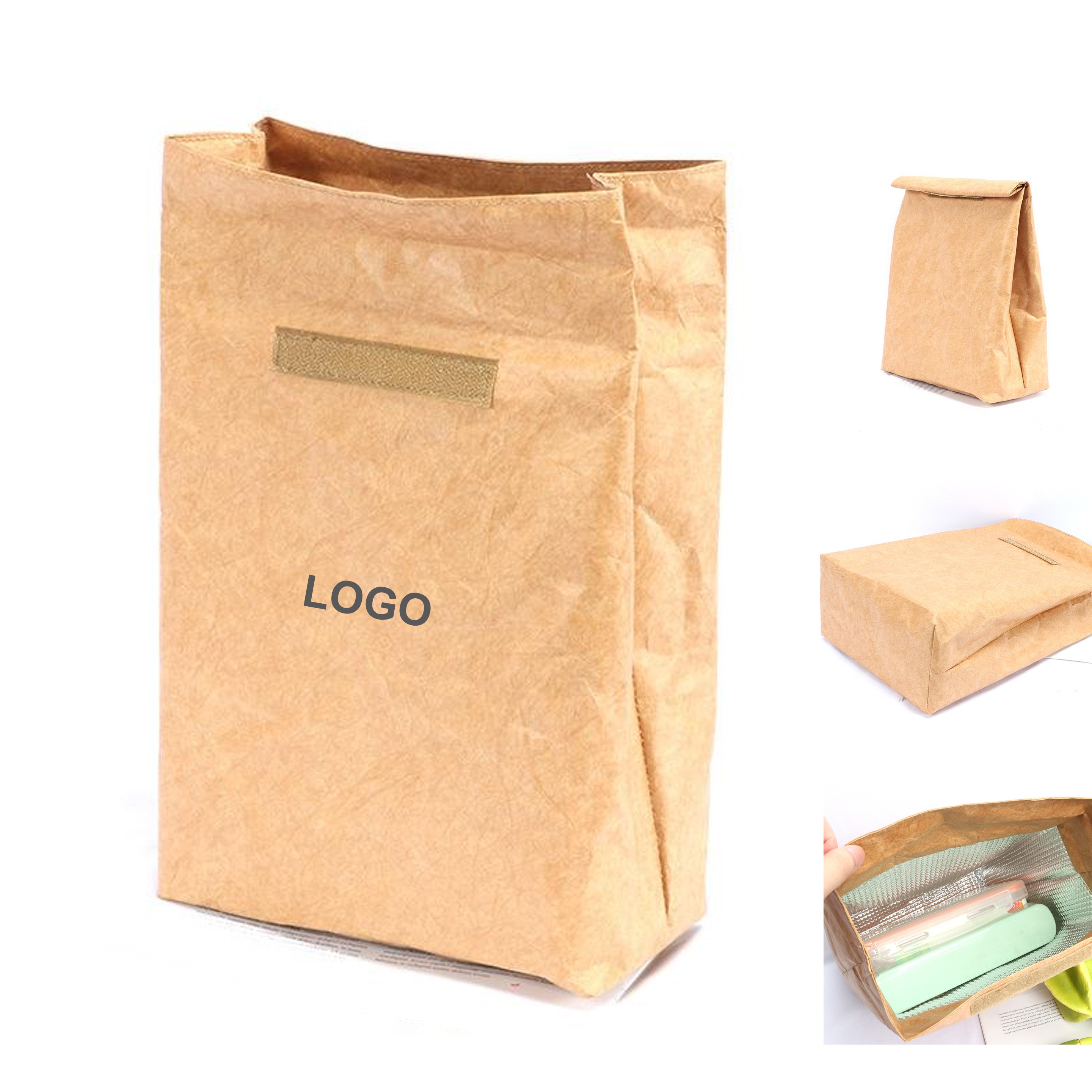 Reusable Insulated Paper Lunch Bag (direct import) 3