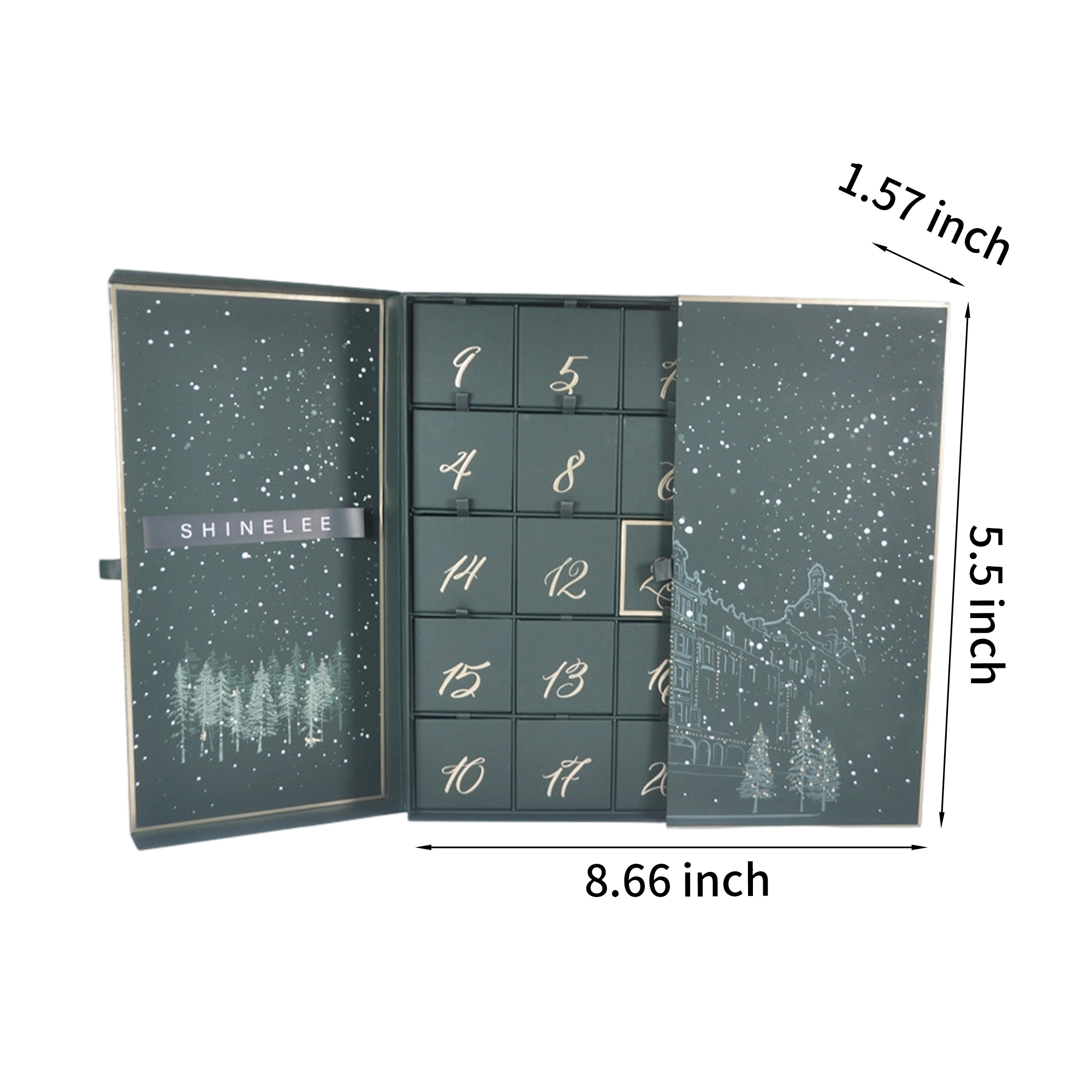 Paper Christmas Advent Calendar With Numbered Drawers 6