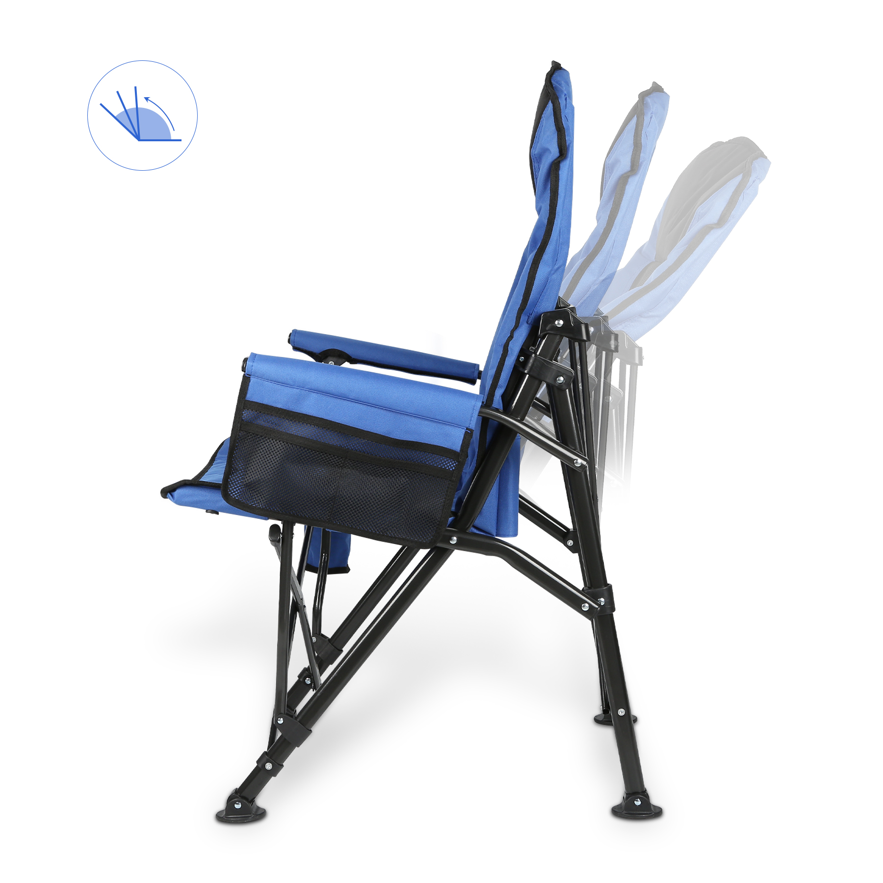 Premium Adjustable Backrest Padded Folding Camping Chair 4