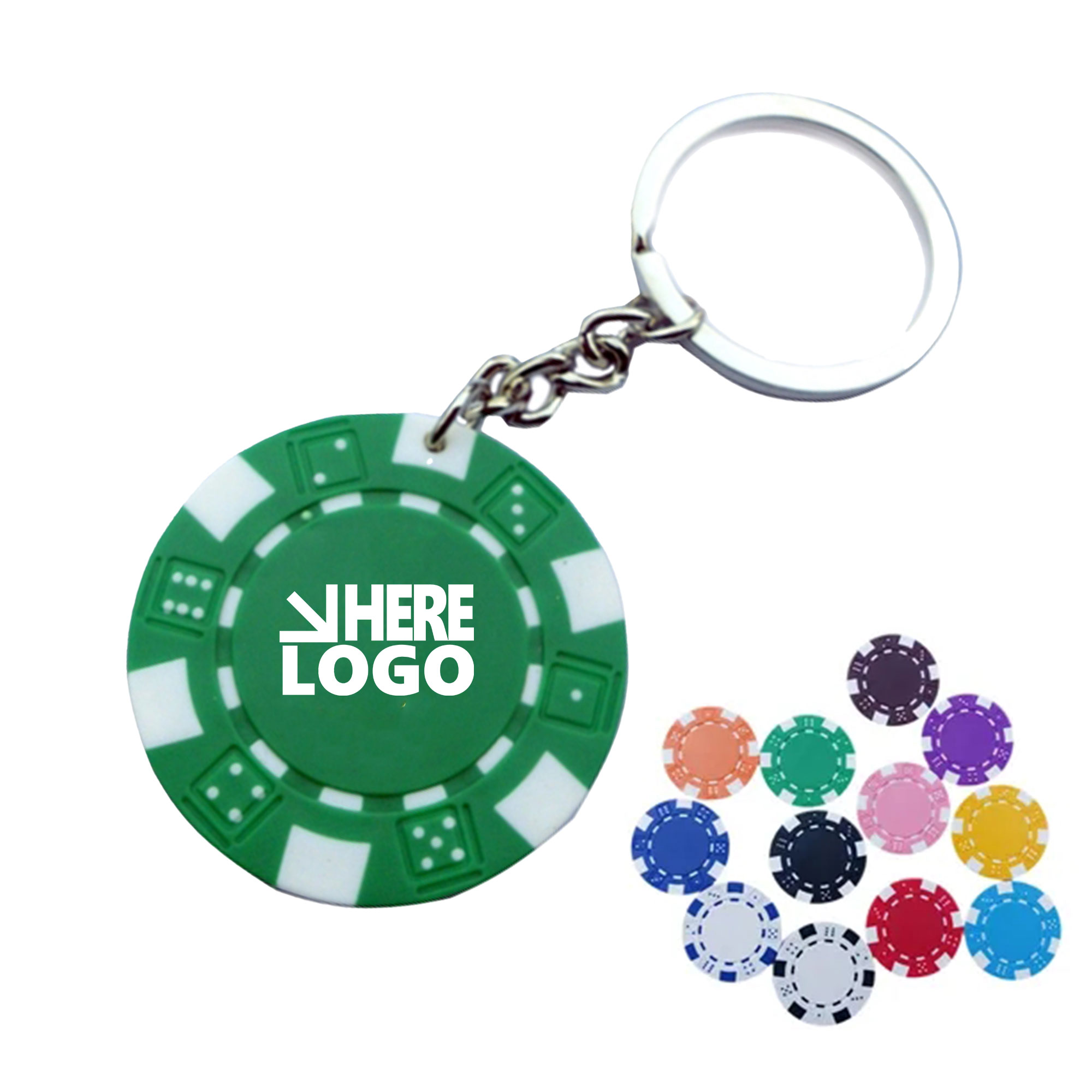MOQ 20 Poker Chips Key Tag Casino Theme 1