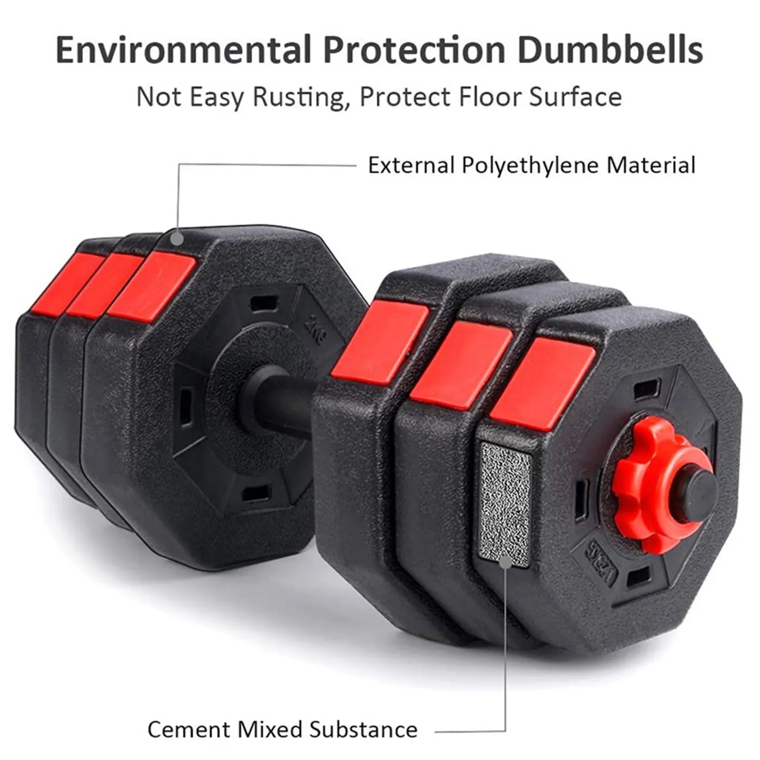 Dumbell Set Exercise Dumbbells Gym Bar Bell 5