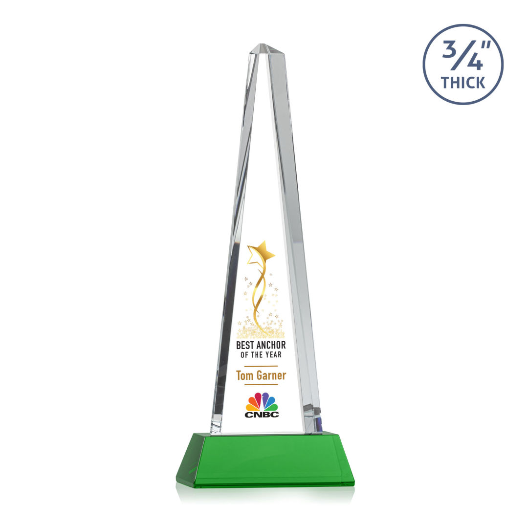 Majestic Tower VividPrint™ Award on Newhaven Base - Green 2