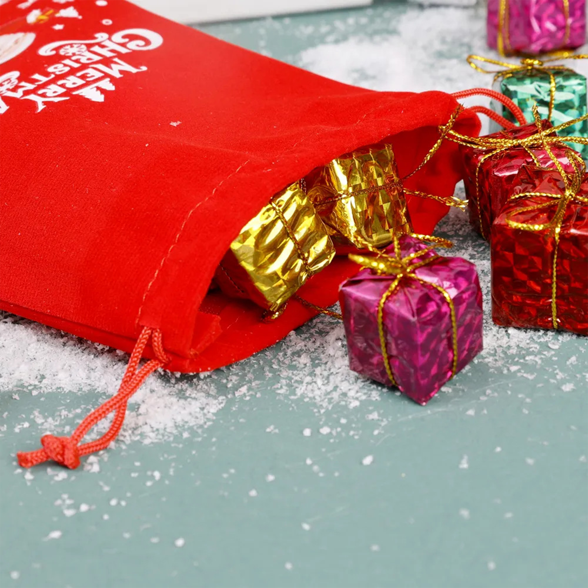 Christmas Drawstring Gift Bag MOQ50 3