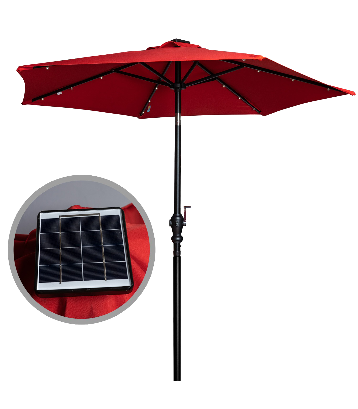 7' LED Market Umbrella 6