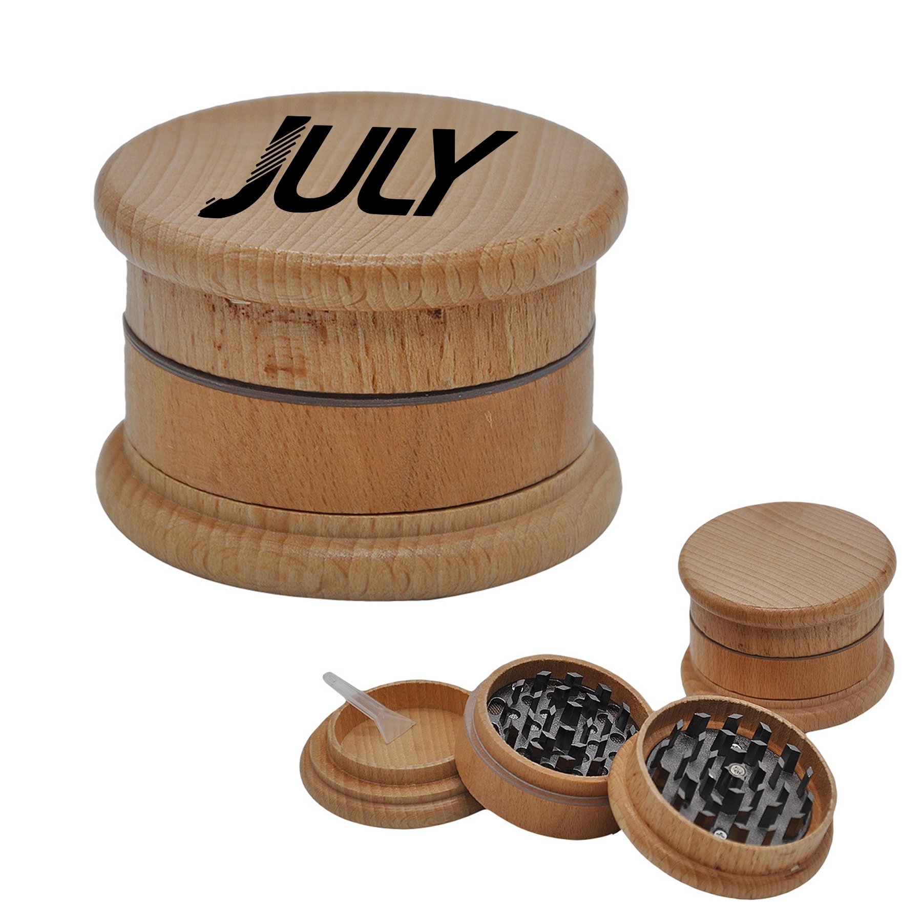 3-Layer Wooden Spice Grinder 2