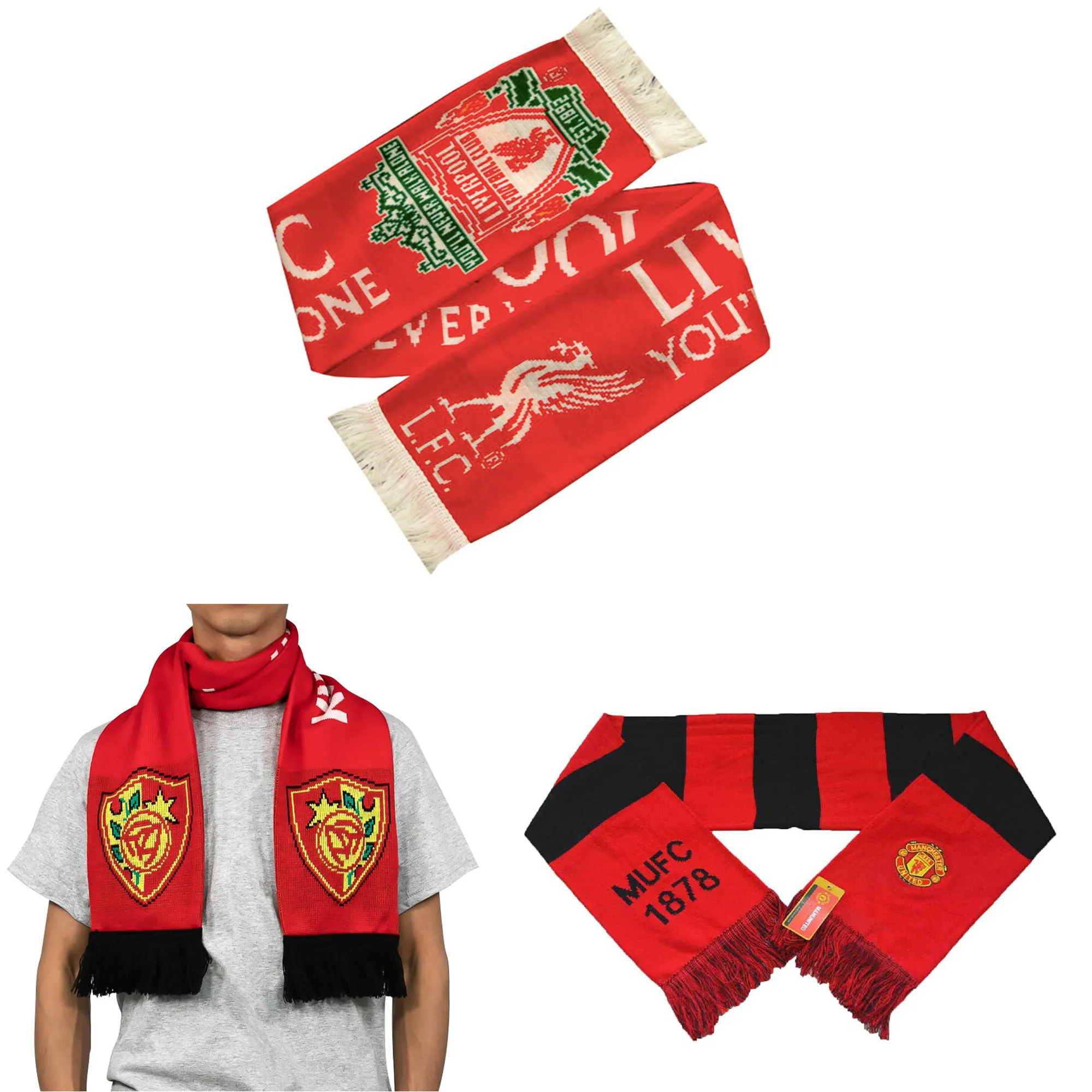 Customizable  Classic Knitted Fan Scarf 1