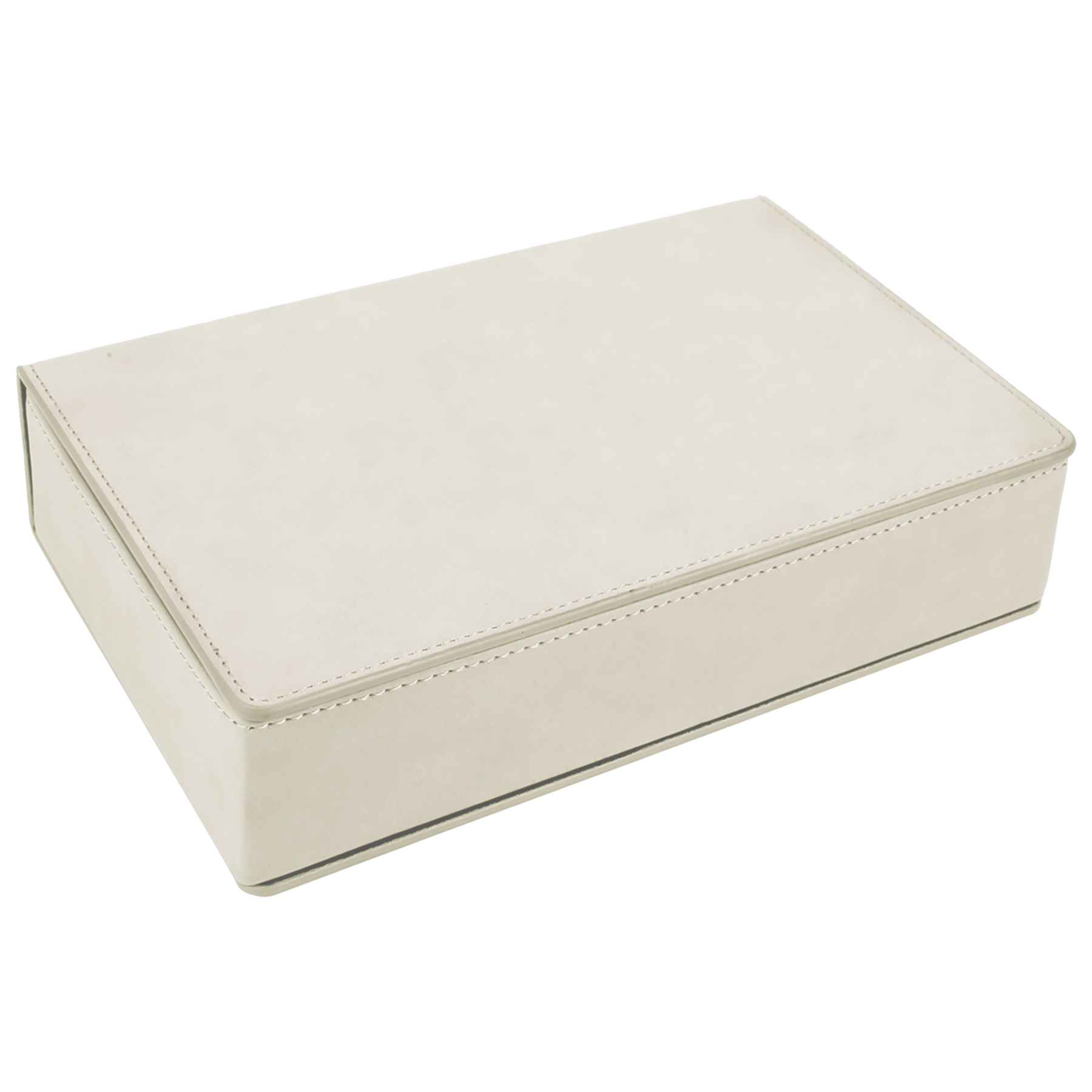 Stainless Steel White Leatherette Flask Gift Set 3