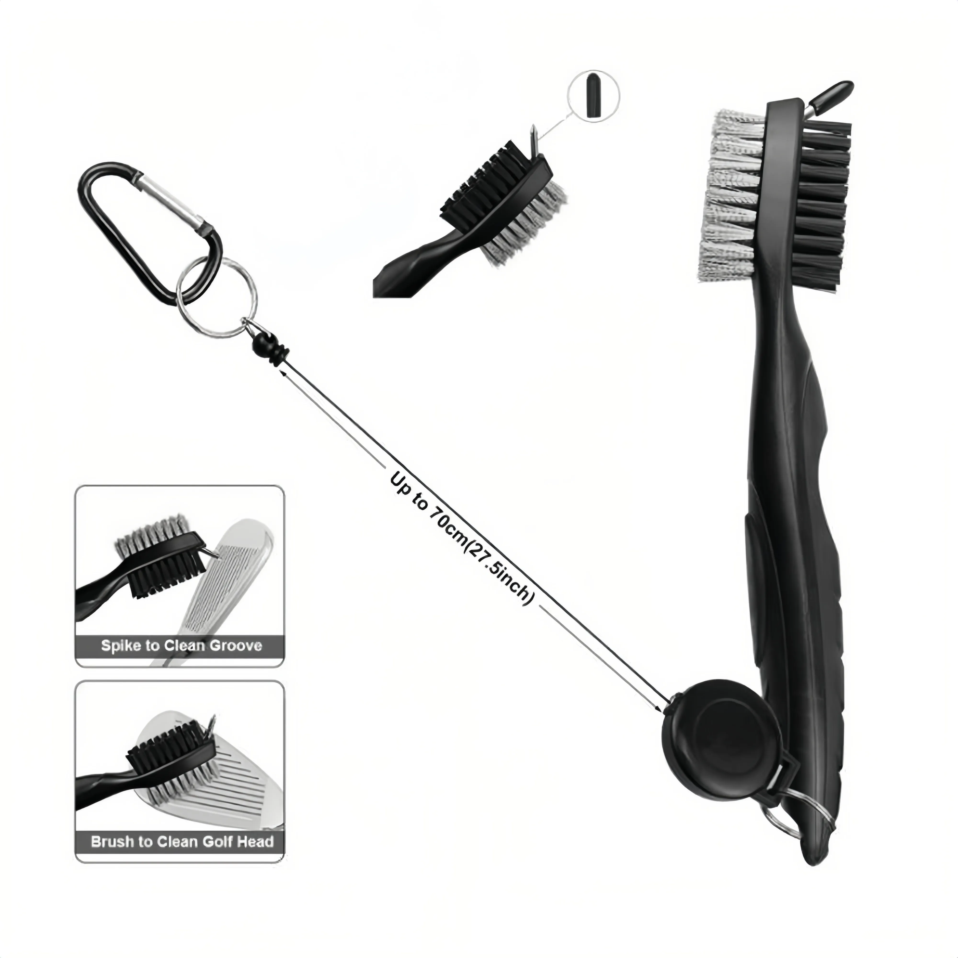 Golf Club Cleaning Brush Dual-Bristle 5