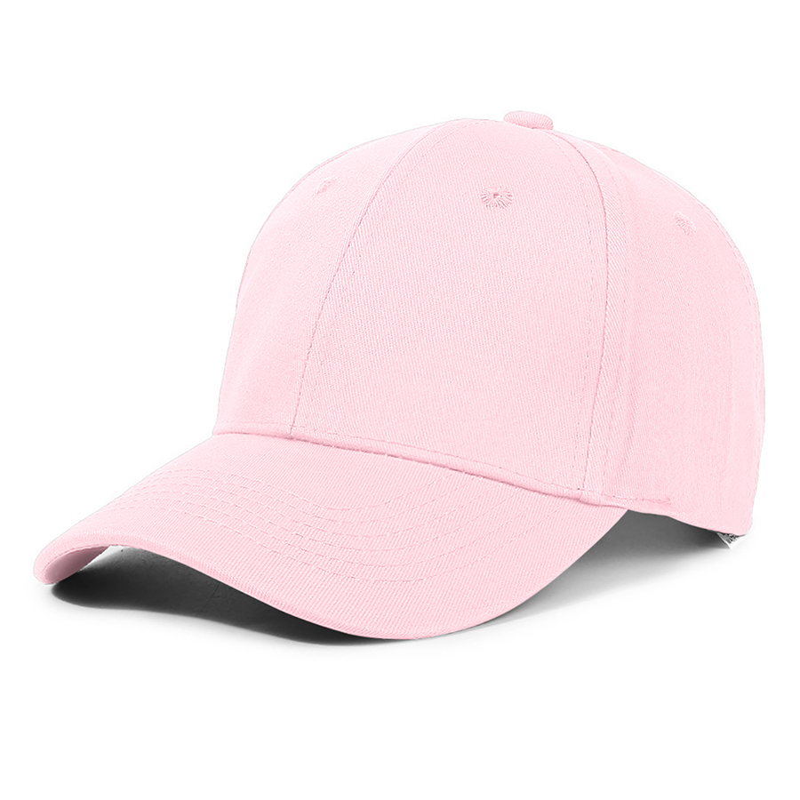Stock Solid Color Cotton 6-Panel Baseball Cap w/ D-Ring 4