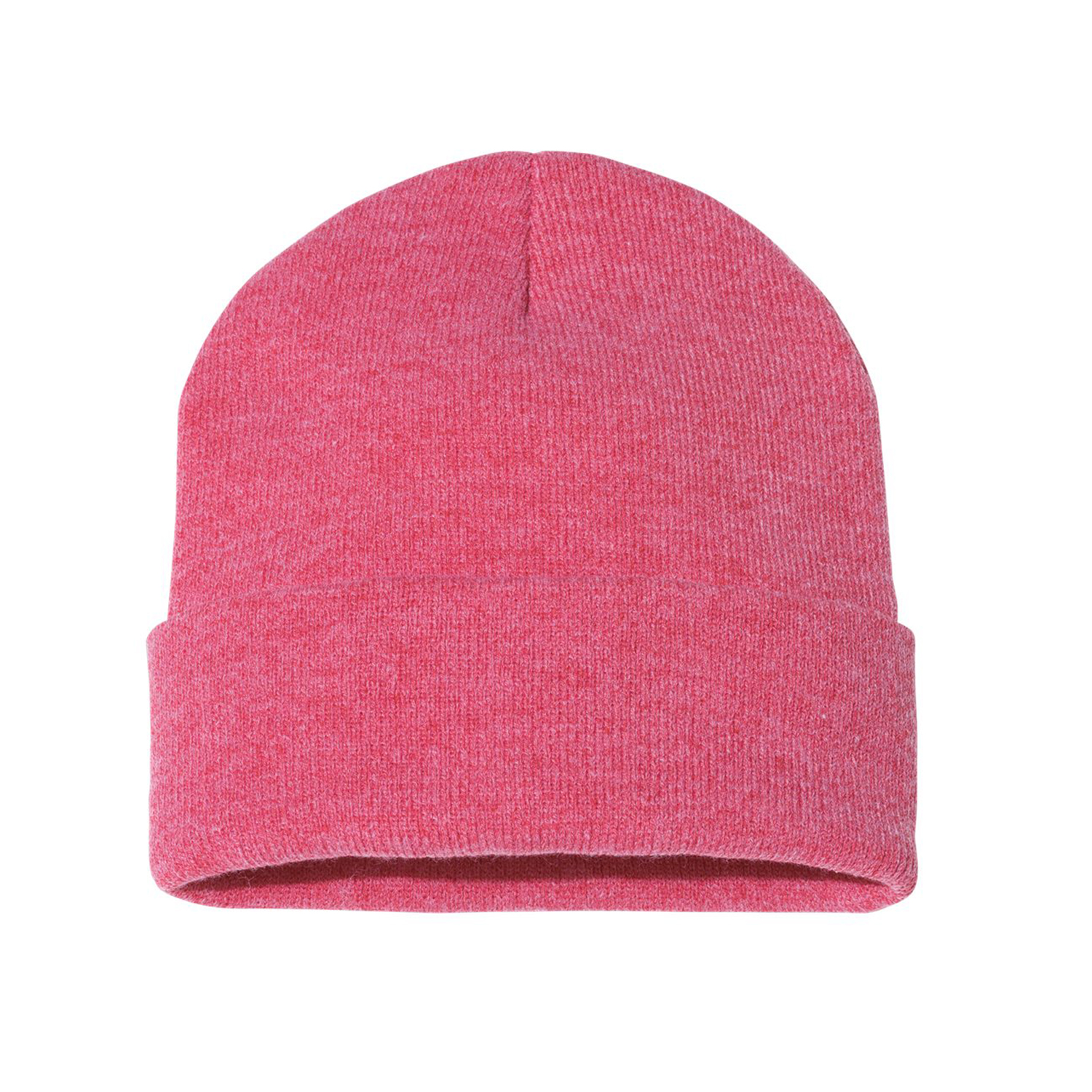 Solid Cuffed Beanie w/ Sewn Woven Patch 10