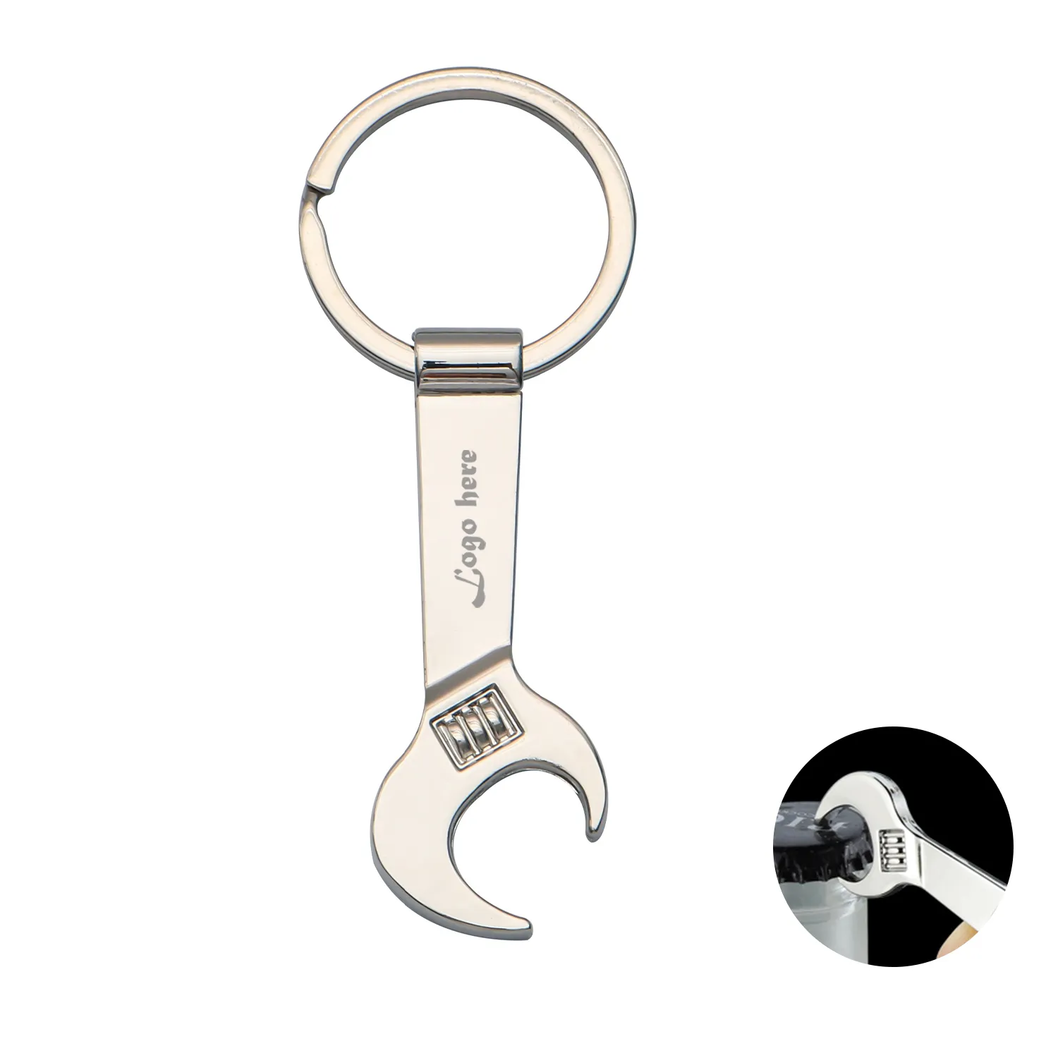 Stainless Steel Wrench Keychain Bottle Opener 5