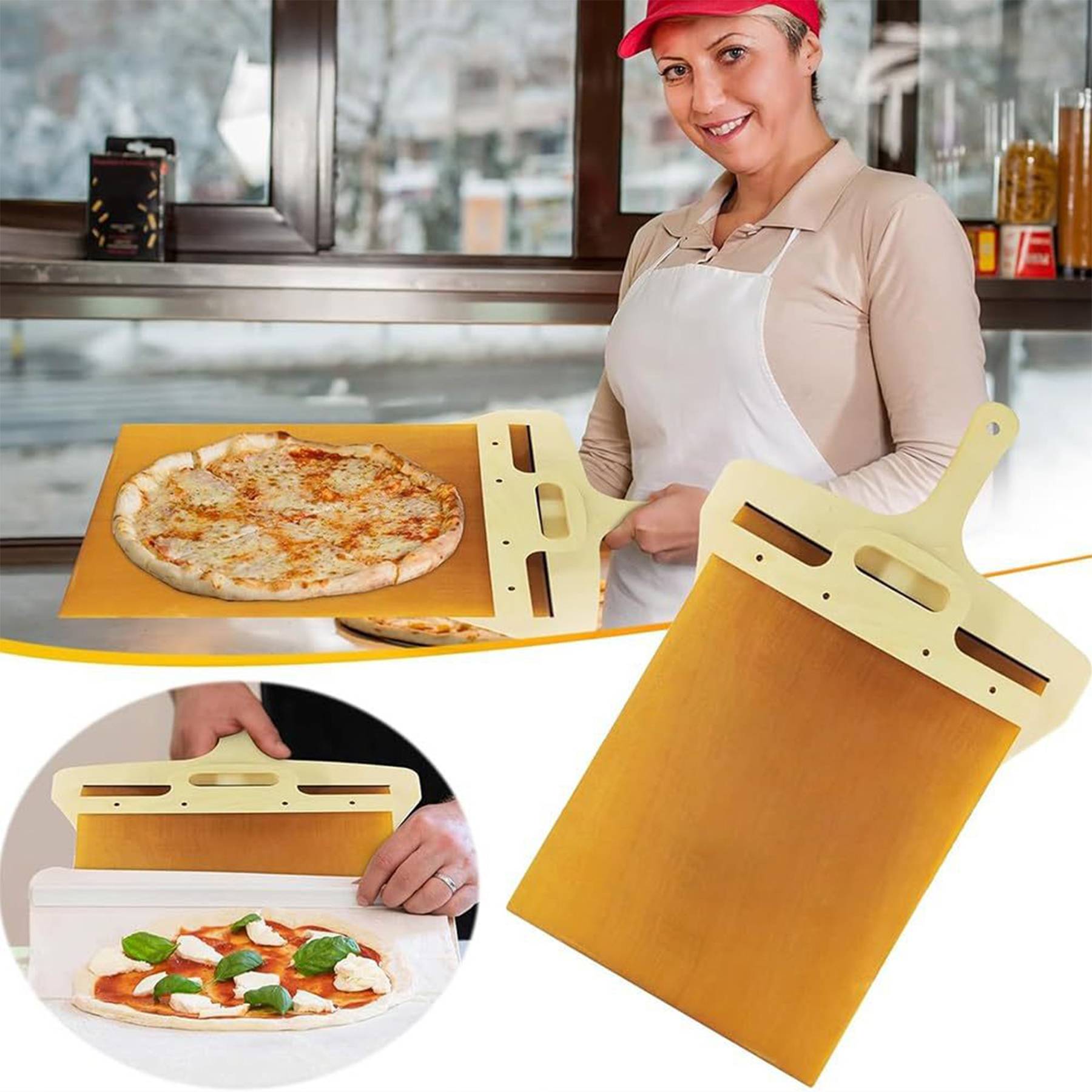 Sliding Pizza Peel Tray 2
