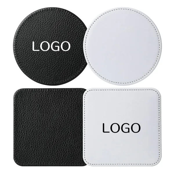 Leather Coaster Set 4