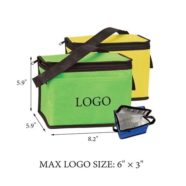 Insulated Non-Woven 6- Pack Cooler Lunch Bag 11