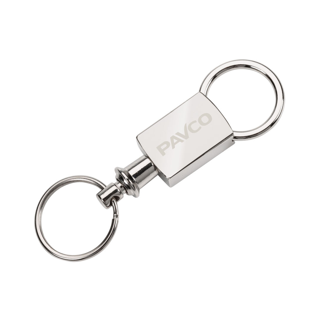 Pull Apart Keyring - Satin Silver 6
