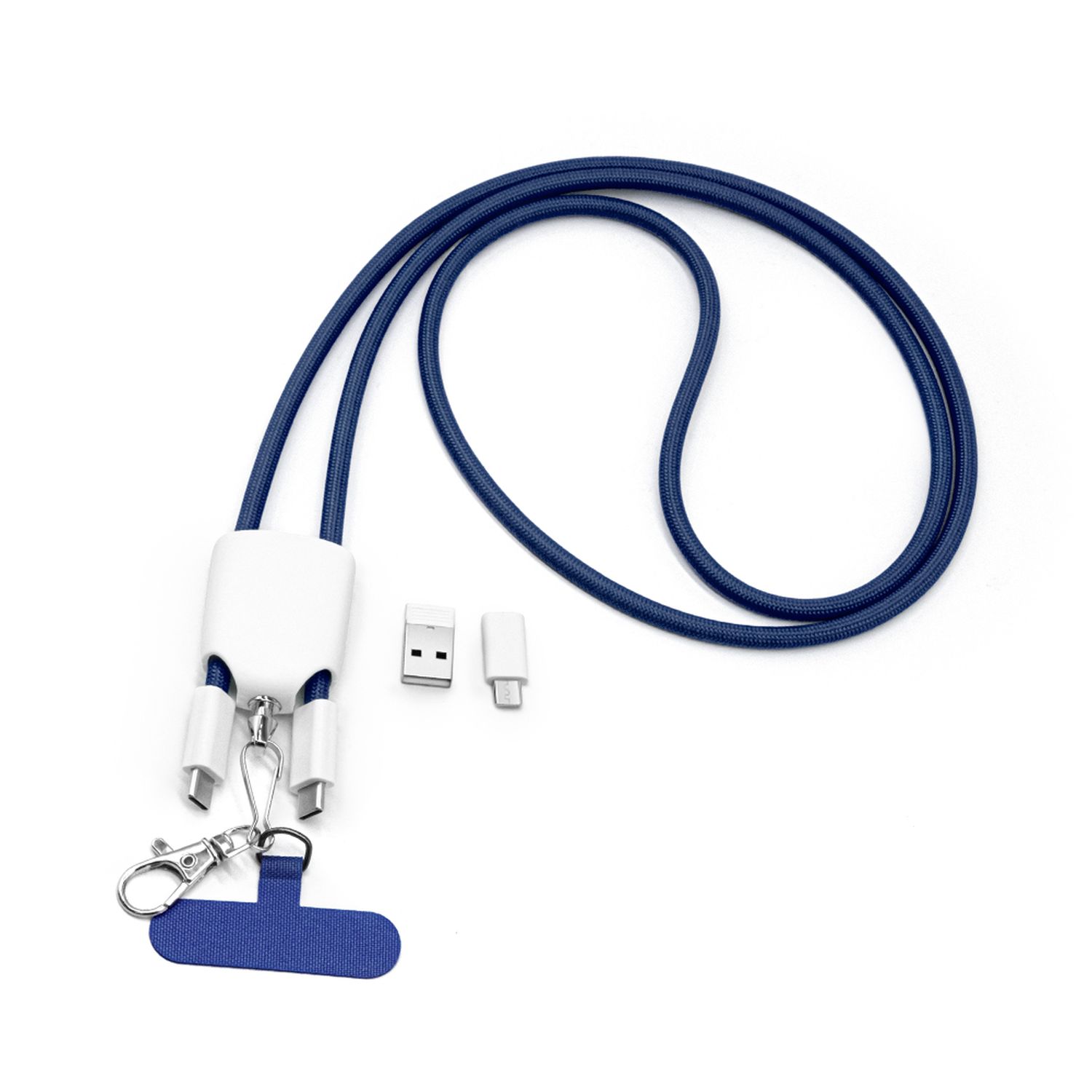 4-IN-1 Charging Cable Crossbody Lanyard Cell Phone Holder 8