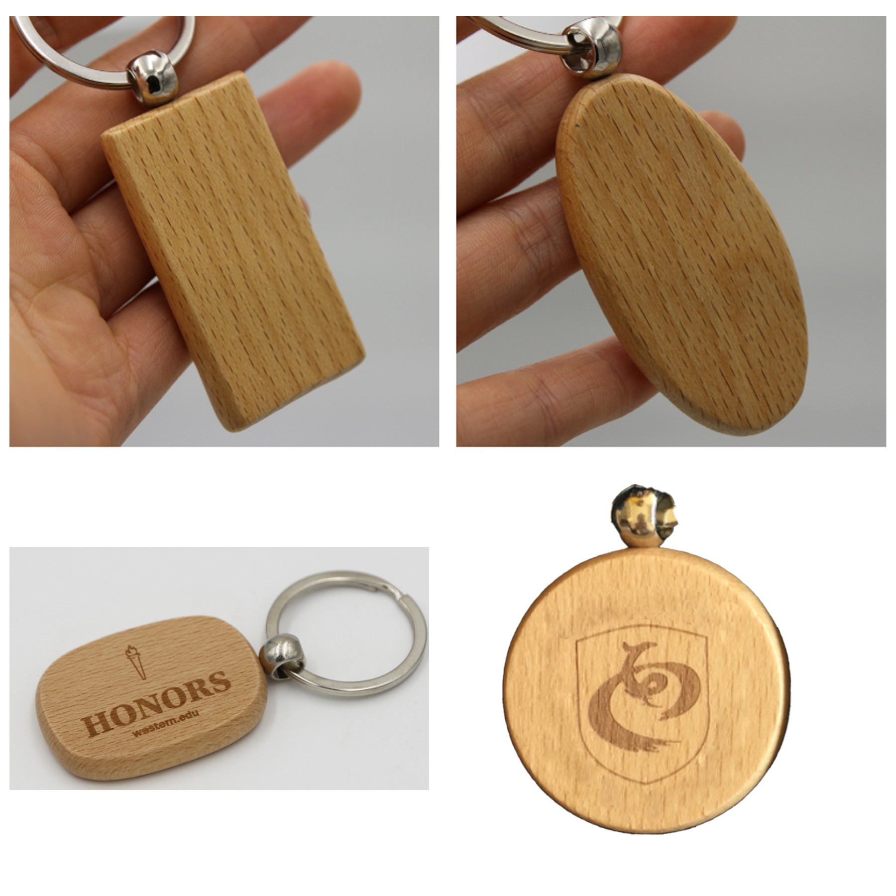 Customizable Wood Keychains 2