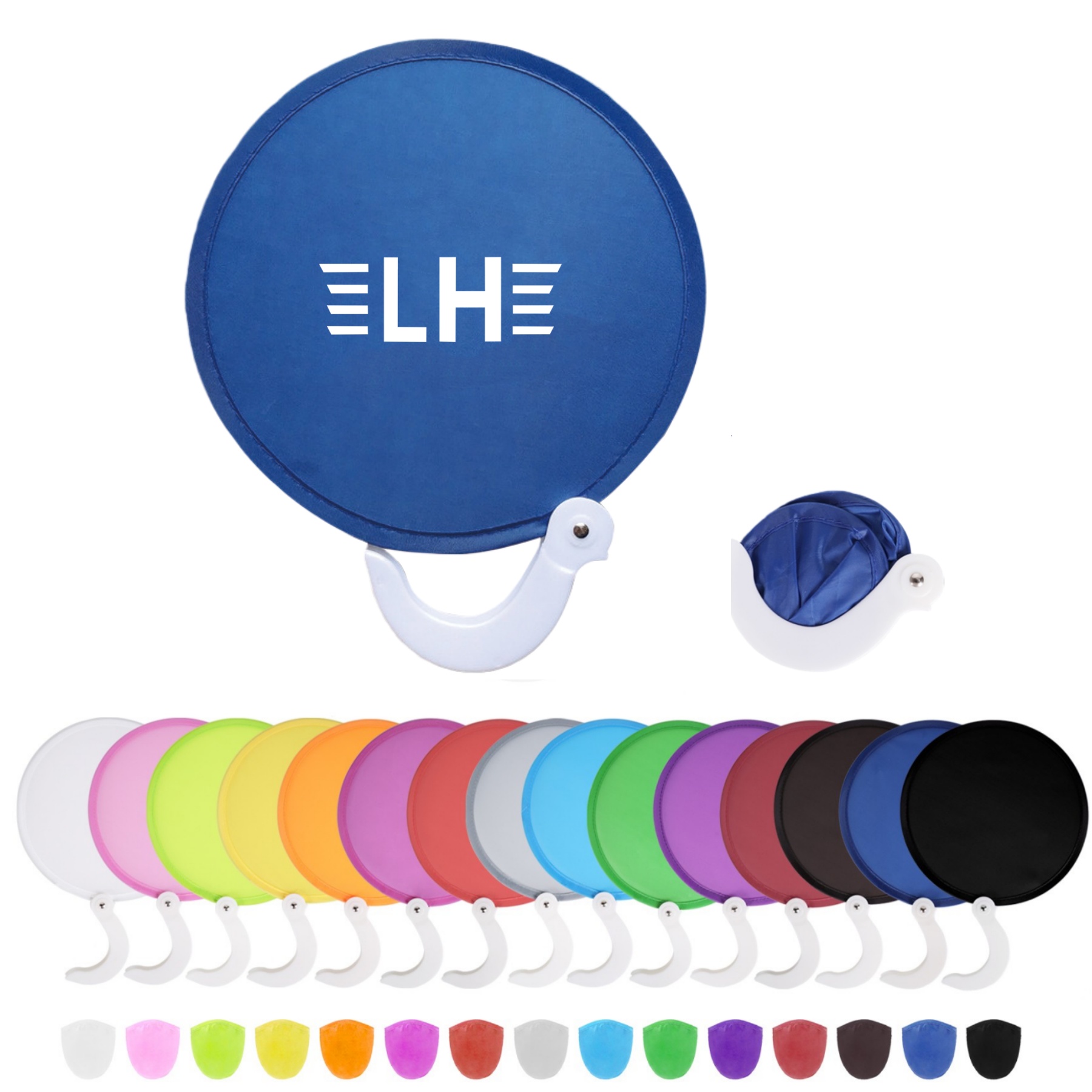 Custom Foldable Flying Disc Fans with Handle 3