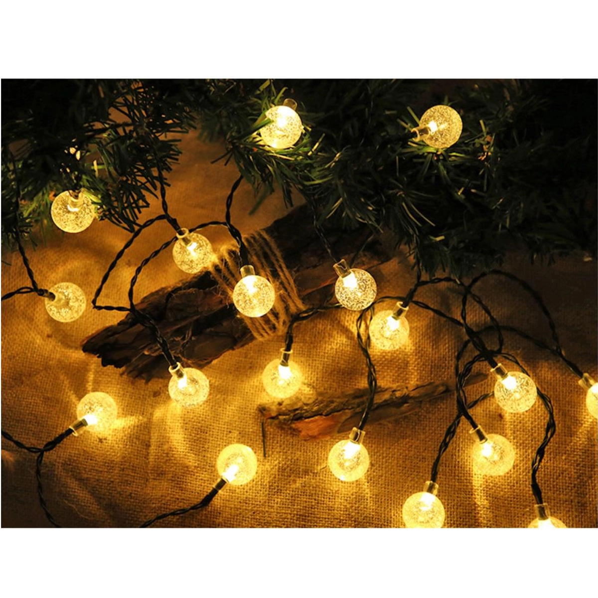 100 Led Solar Crystal Globe Lights 12 Meter With 1.8CM Dia 3