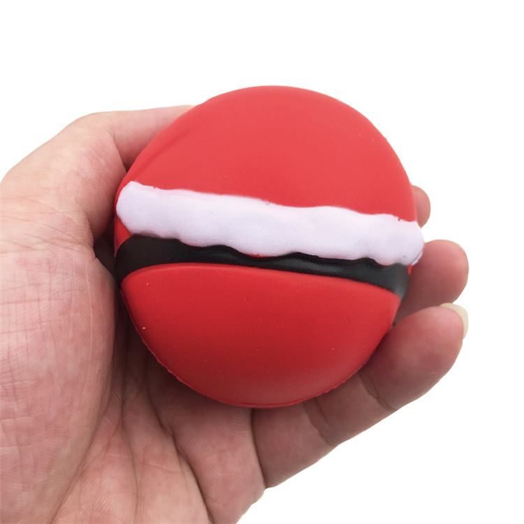 2.75" PU Foam Christmas Santa Claus Stress Reliever Ball 4