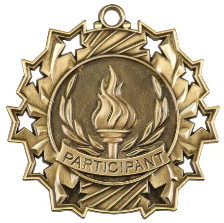 Participant Ten Star Medal, 2-1/4" 2