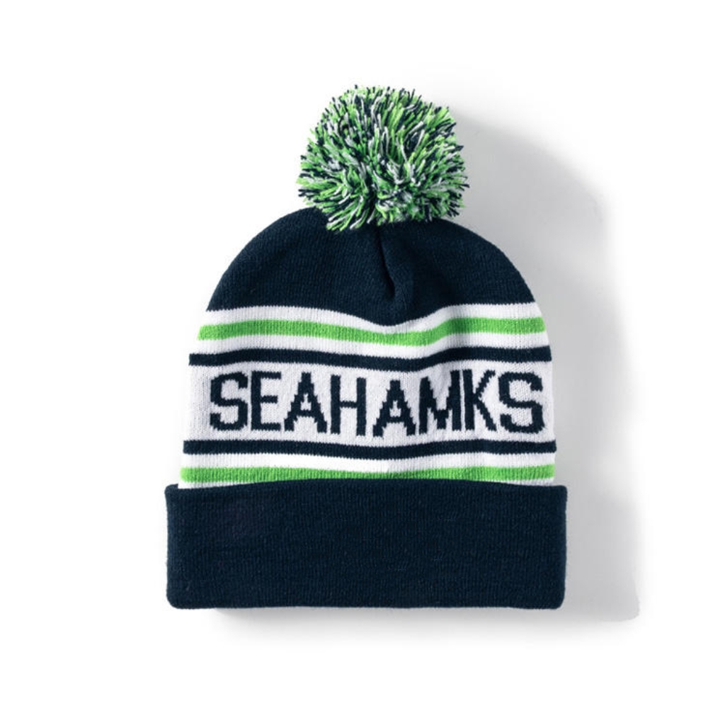 Jacquard Pom Beanie W/ Cuff 6