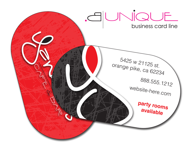 Extra-Thick UV-Coated (1S) Paper Business Card (3.5x2) - B. Unique Shape 1