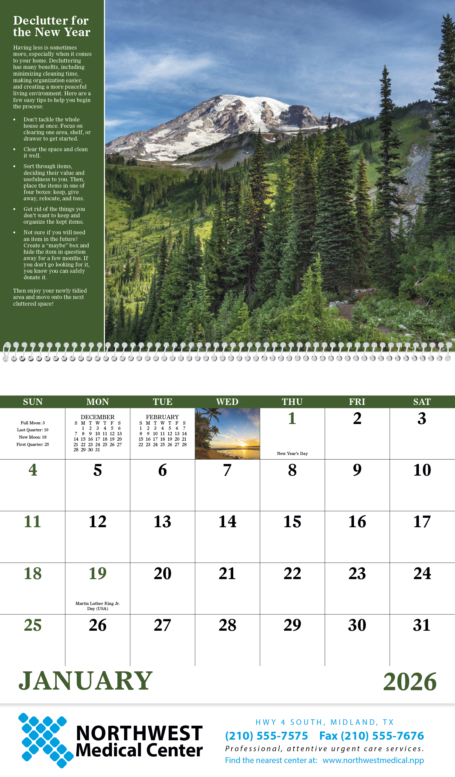 Good Value™ Healthy Living - Spiral Calendar 14