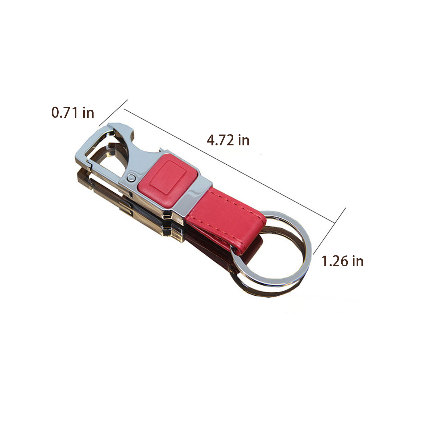 LED PU Leather Keychain Bottle Opener 2