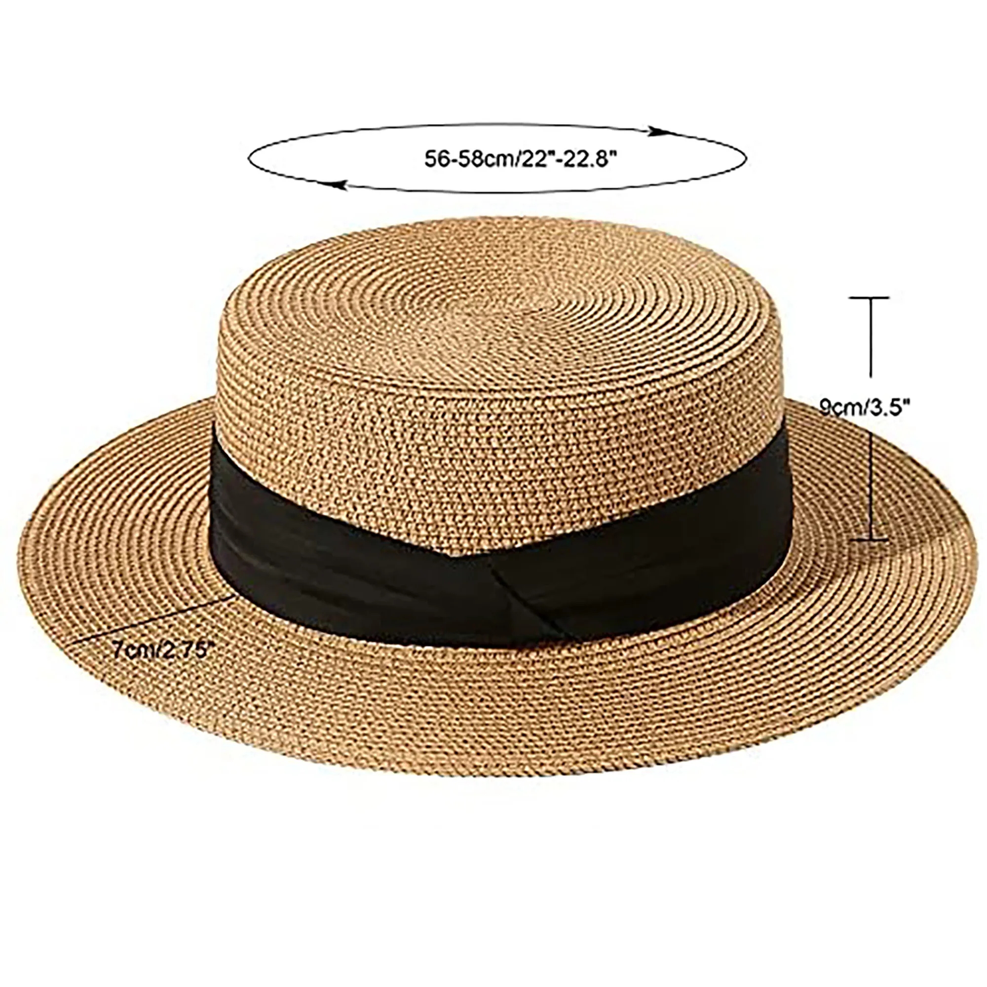 Womens Mens Wide Brim Straw Panama Hat 2