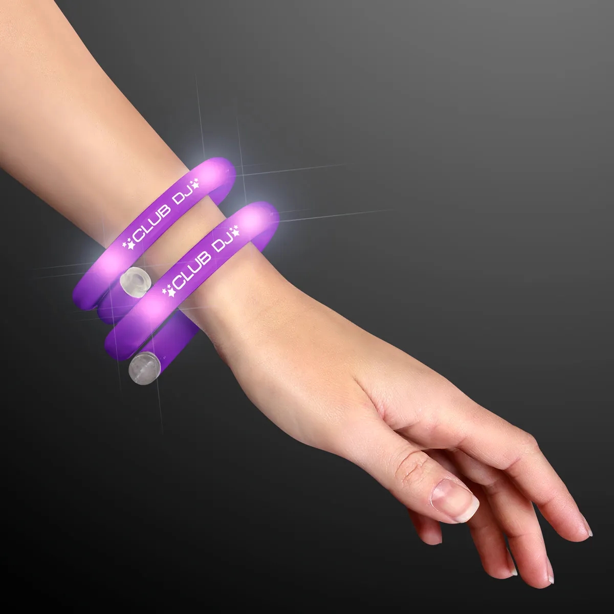 LED Light Up Flash Tube Bracelets - Single Colors 12