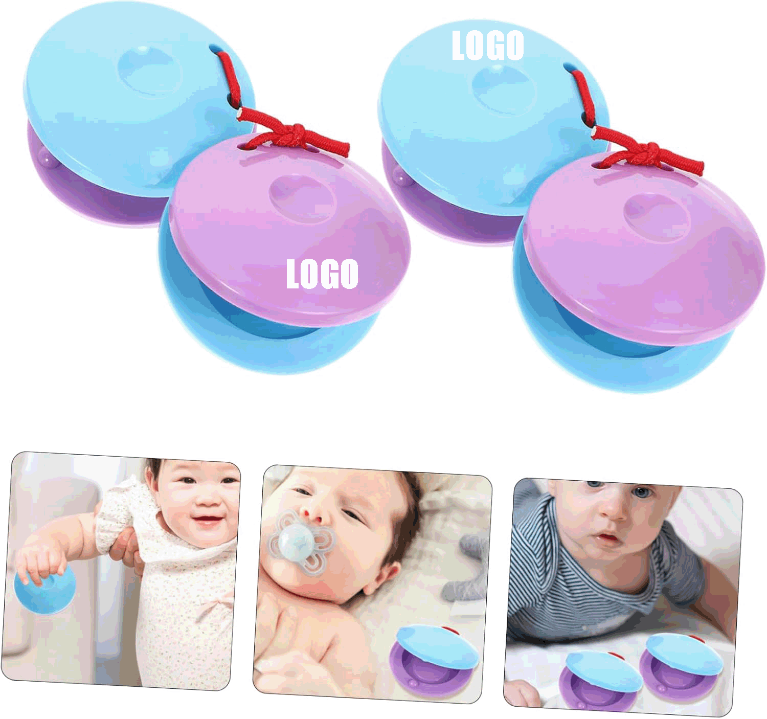 Plastic Toddler Finger Castanets /Waving board castanets/ Musical Percussion Noon Board 1