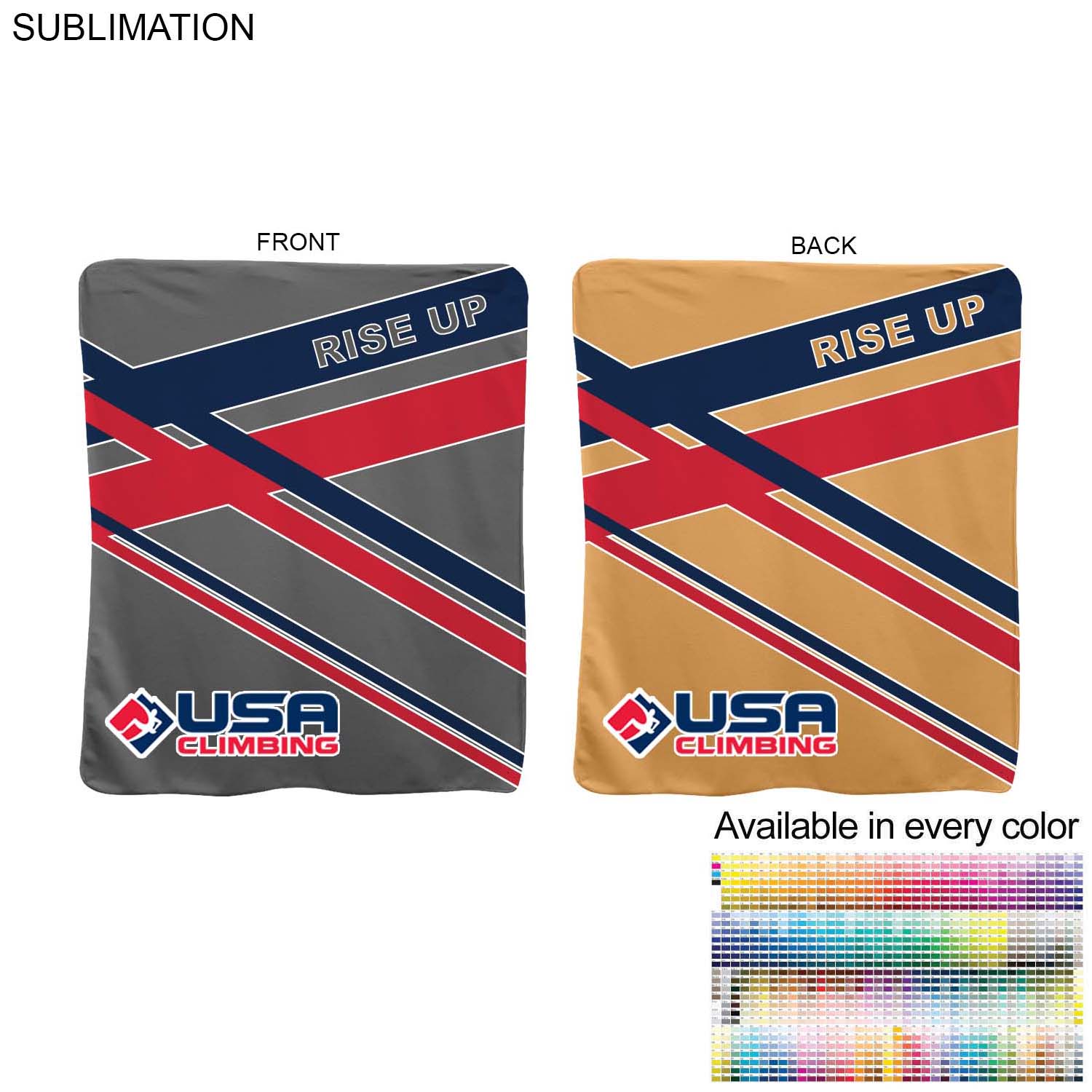 Ultra Soft and Smooth 2-Tone Microfleece Blanket, 50x60, Sublimated Edge to Edge 2 sides 3