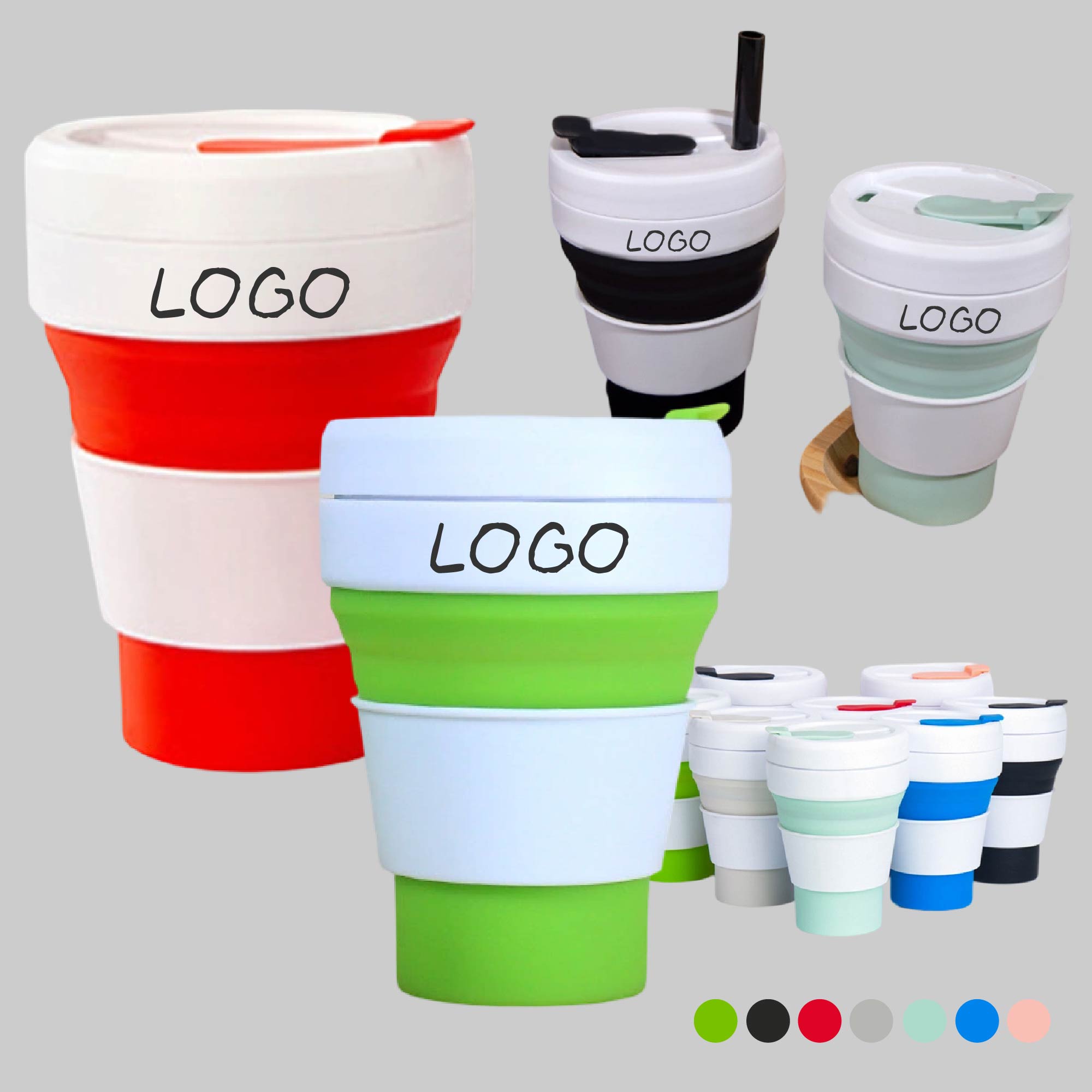 Silicone Collapsible Travel Folding Water Cup Coffee Cup 2