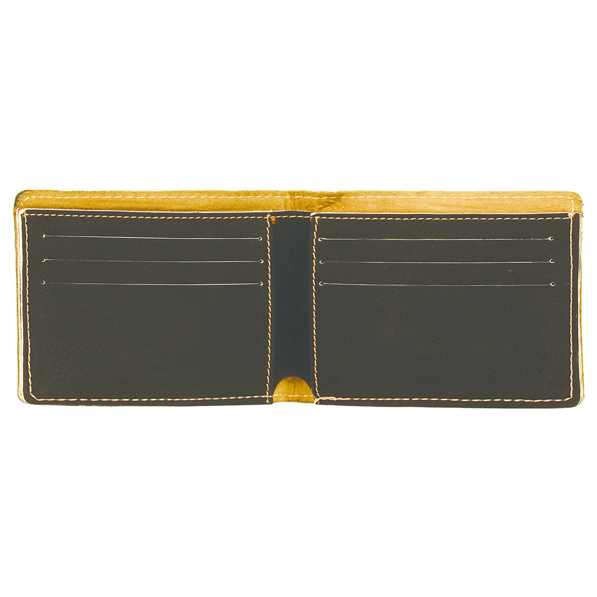 Black & Gold Leatherette Bifold Wallet 2