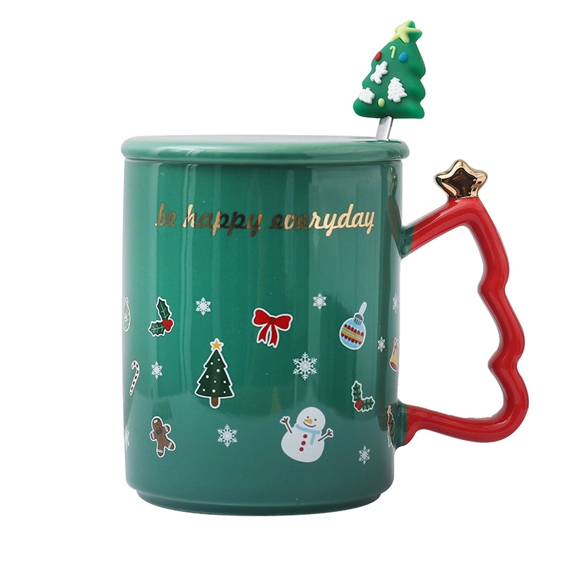 Christmas Tree Shaped Coffee Ceramic Mug 4