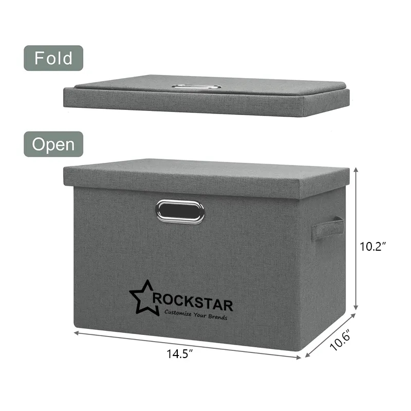 Collapsible Stackable Storage Bin with Lid 2