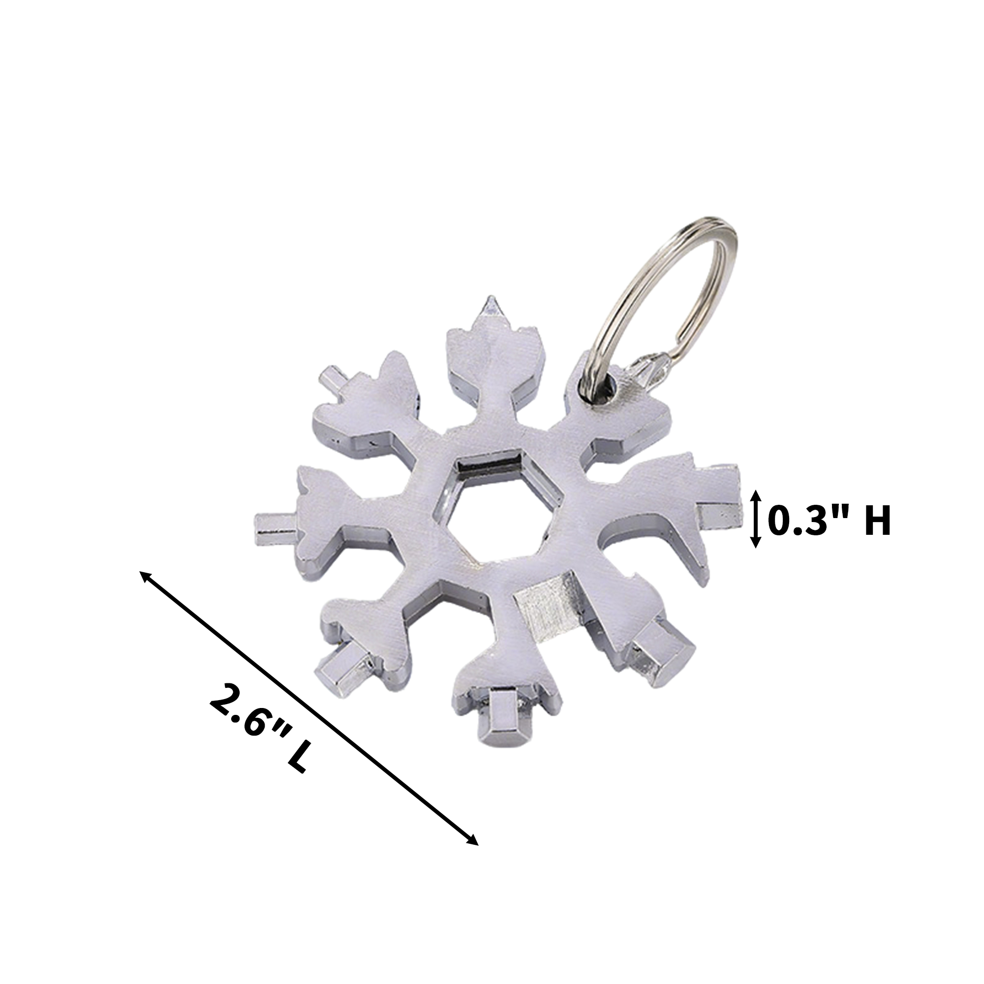 Zinc Alloy Snowflake Multi Tool 2.6" Length x 2.6" Width x 0.3" Height 5