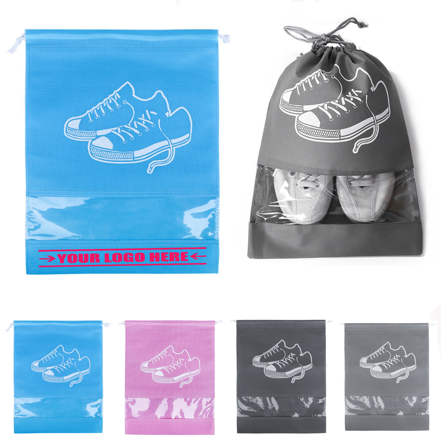 Travel Shoe Storage Bag Dustproof Drawstring Pocket 2