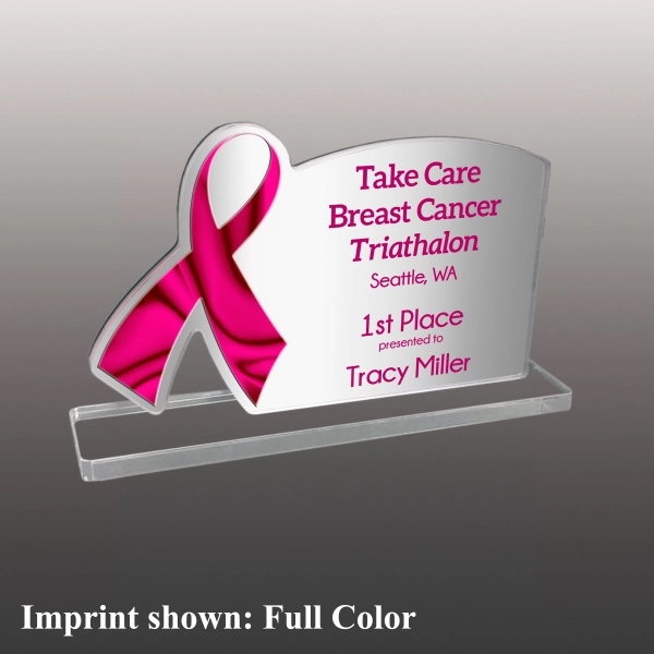 Breast Cancer Awareness Ribbon Award - Full Color