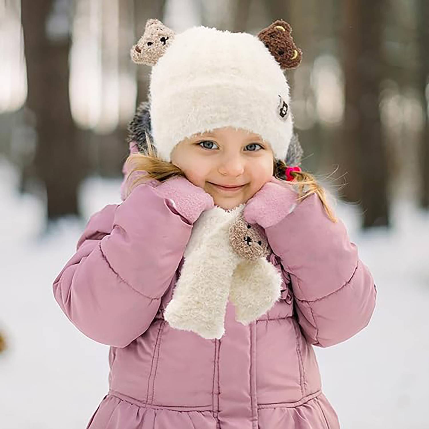 Baby Winter Hat And Scarf Warm Set 4