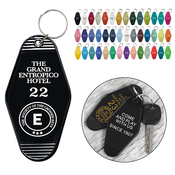 Vintage Plastic Motel Keychain Hotel Key Tag