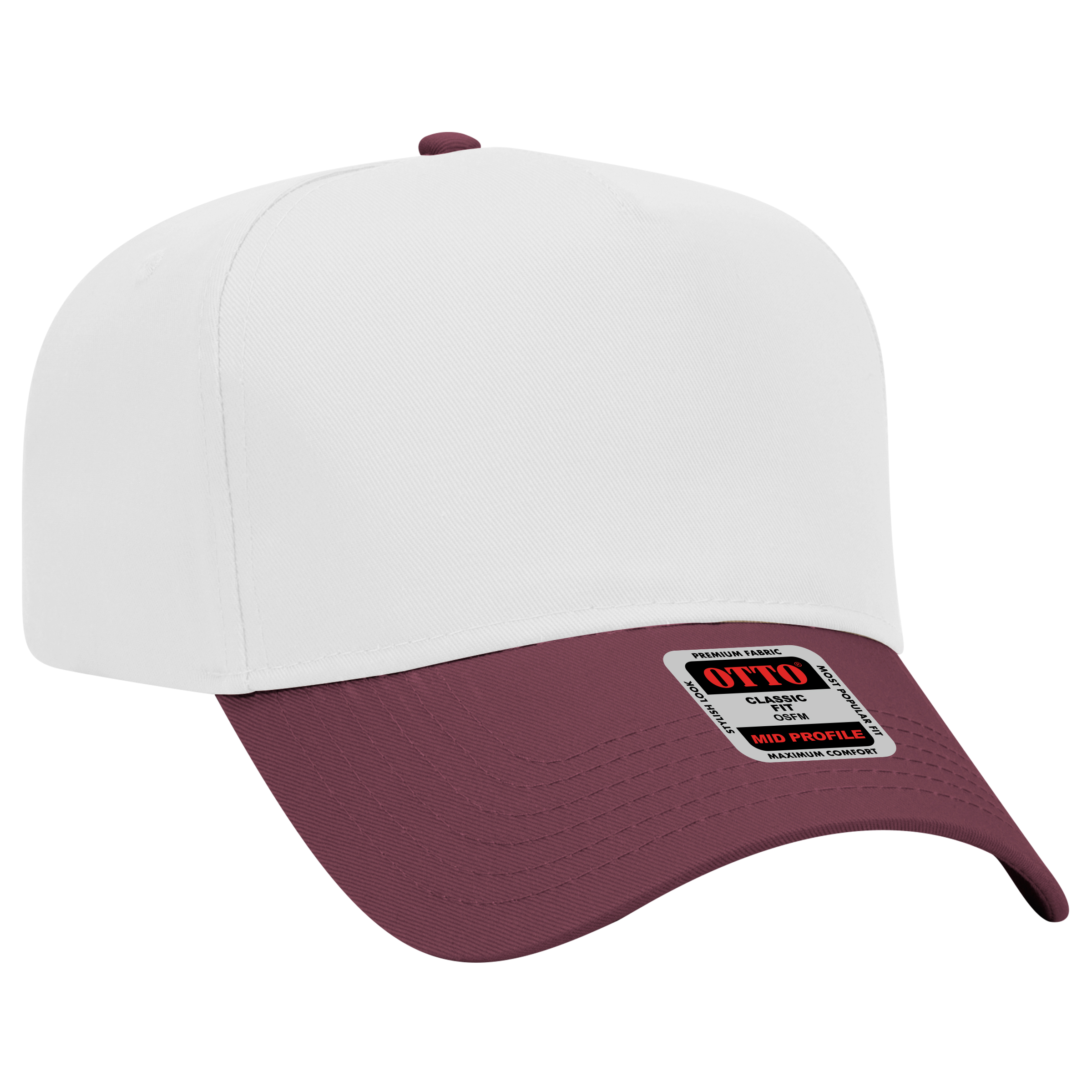 OTTO CAP® 5 Panel Mid Profile Baseball Cap 107