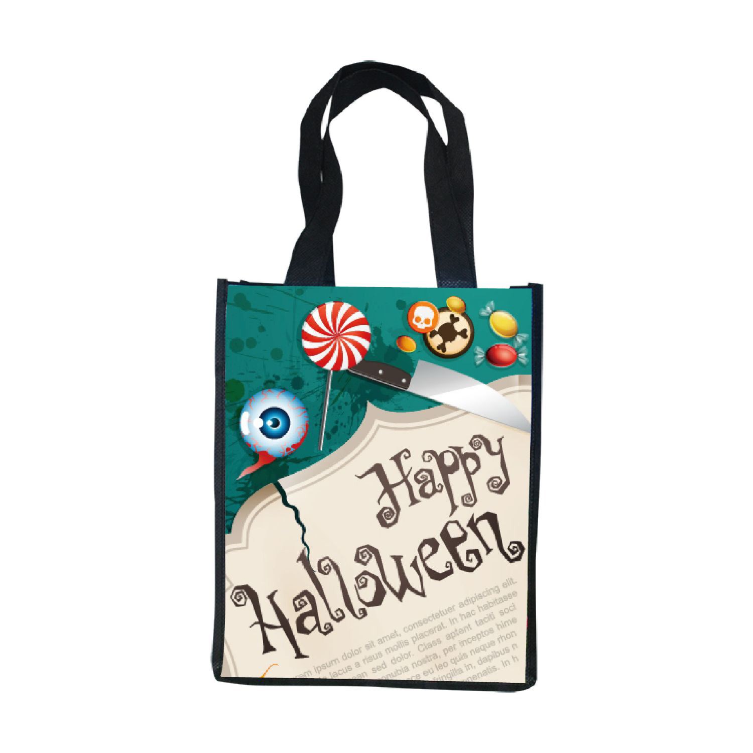 100 GSM Full Color Large Tote Bag with Gusset (7" x 12"x 7") 1