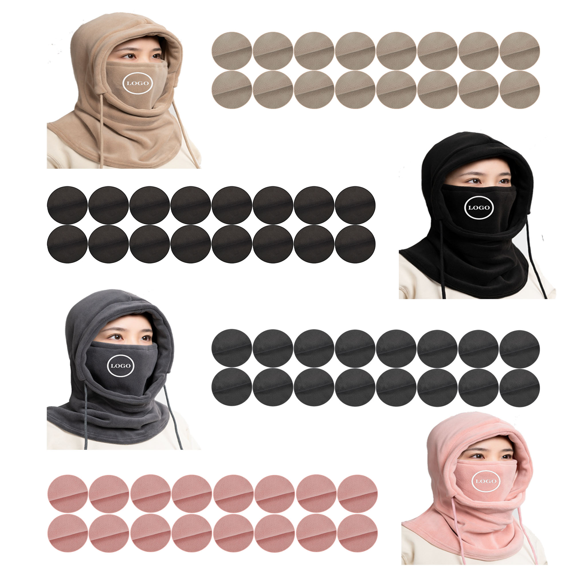 MOQ1000 Down-Lined Warm And Windproof Face Mask 3