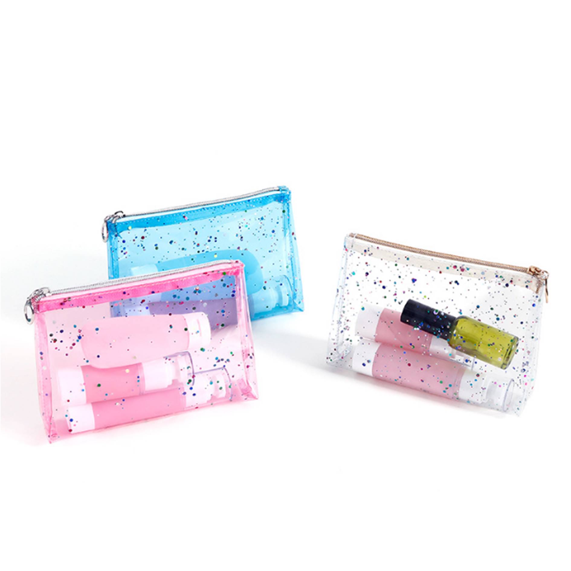 PVC Clear Glitter Makeup Bag 3