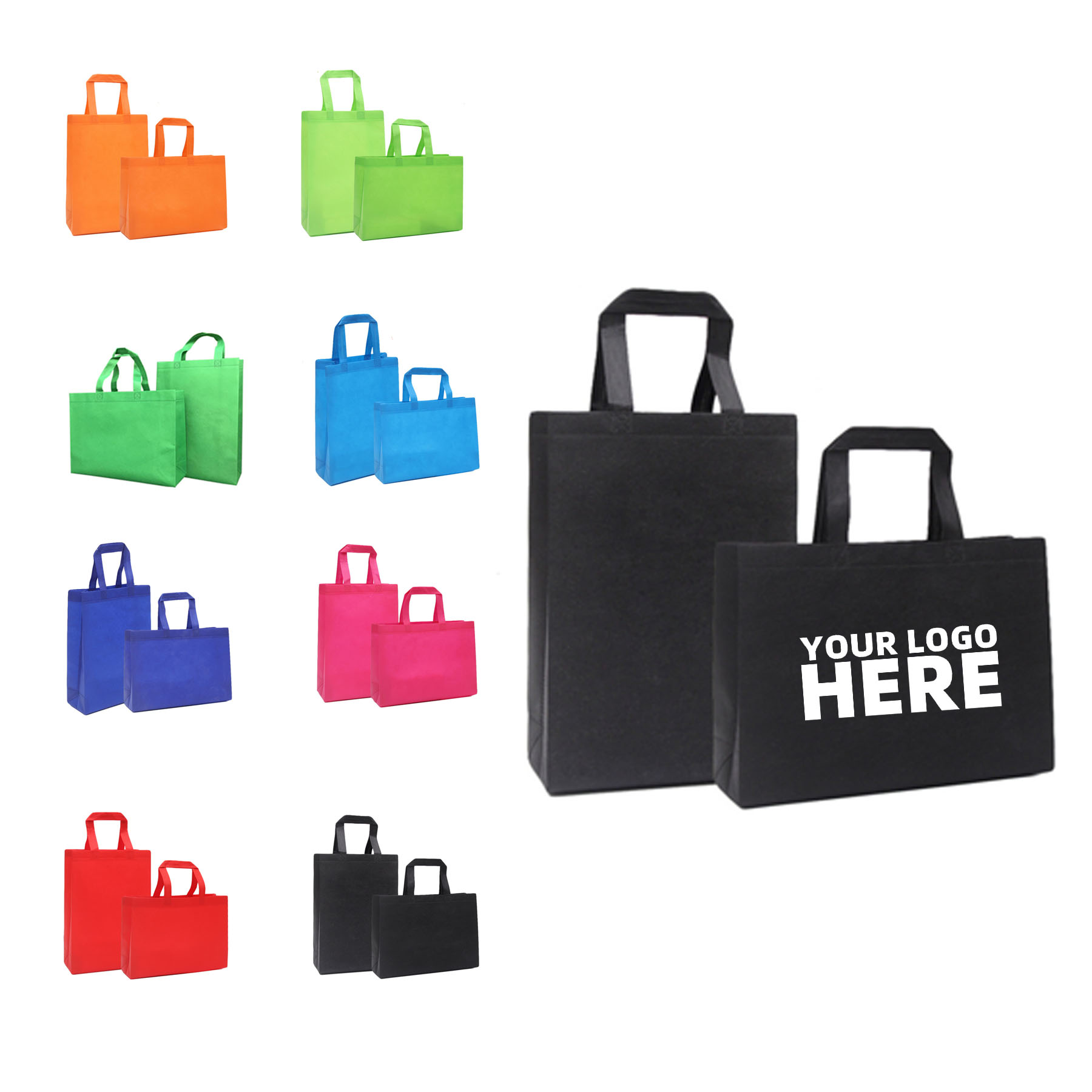 Portable shopping bag, custom tote bag with logo imprint 2