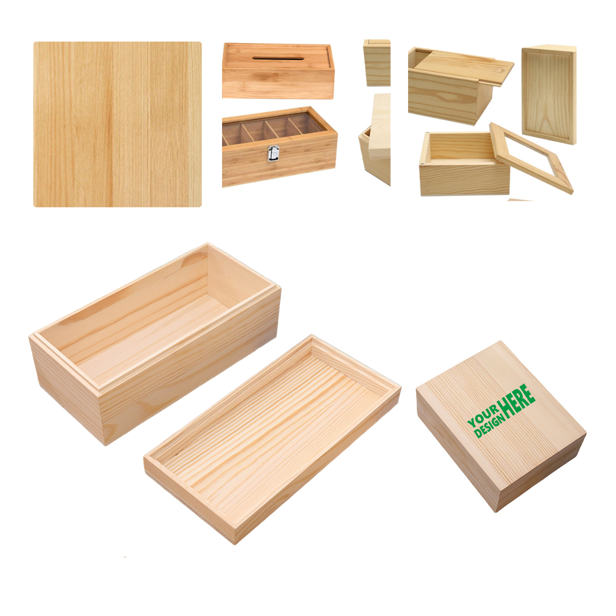 MOQ 50 Wooden Gift Boxes with Custom Design 2