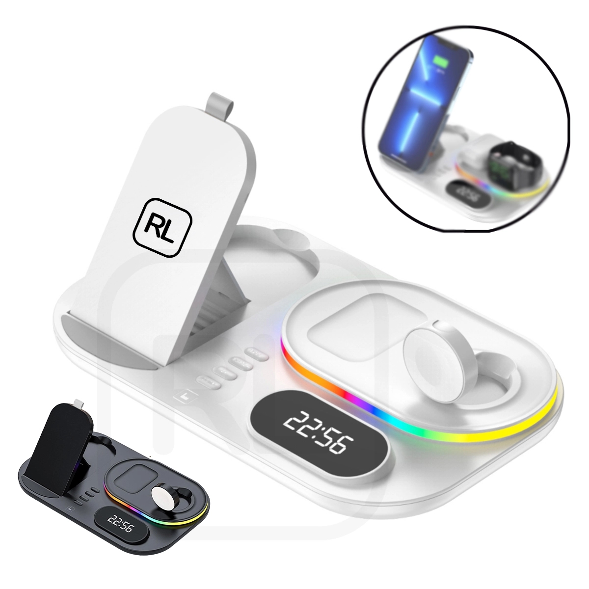 Universal Compatible 3 in 1 Fast Wireless Charging Stand QI 2