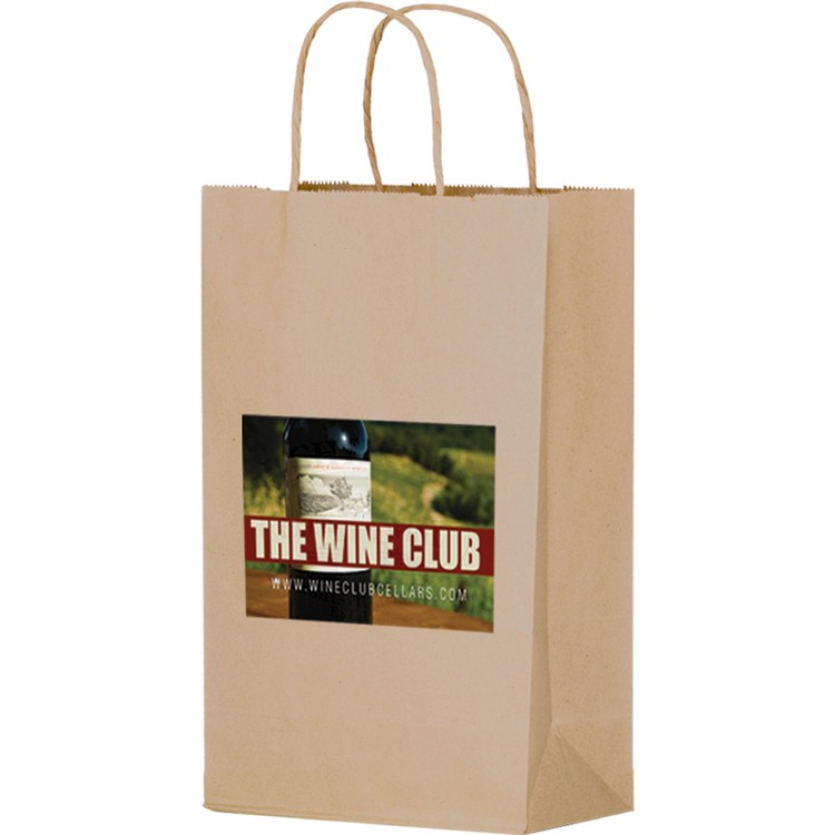 Natural Kraft Paper Shopping Bag - Wine Bag 4
